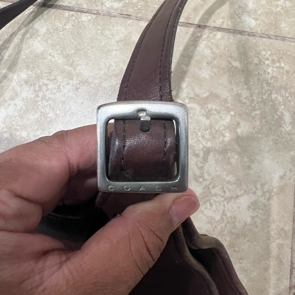 Vintage Coach Dark Brown Leather Bag Hippie Flap m9p-9134 bag - Picture 3 of 9